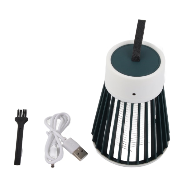 Myggdödande lampa med låg ljudnivå och låg strålning, USB-laddning, multifunktionell, bärbar mygglampa för hem och camping Green [Straight Plug Model]