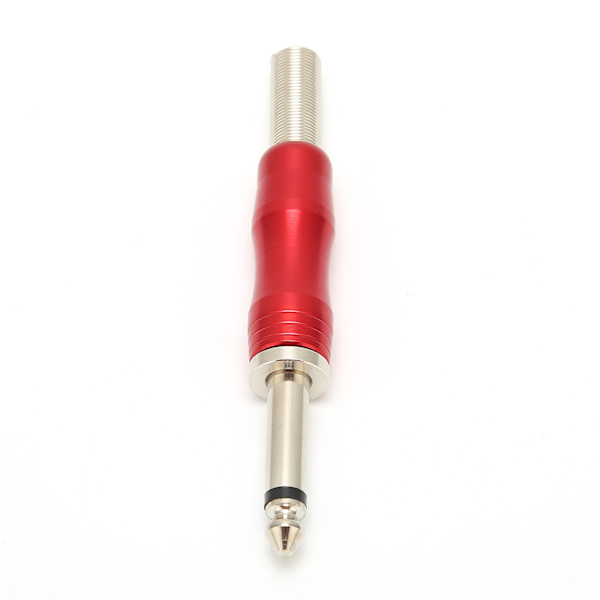 6,35 mm mono stik DIY svejsning guitar lydkabel stik adapter stik udskiftning rød