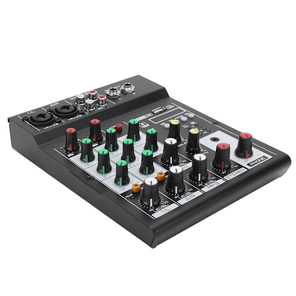 Bærbar 4-kanals BT-miksekonsol Digital lydmikser Indbygget Reverb-effekt