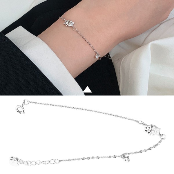 Kvinder Armbånd 925 Silver Star Design Enkel Stil Tilbehør Gave til Venner Familie