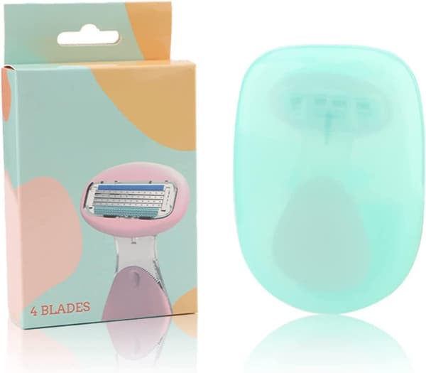 4 Dame Safty Ansigtsbarbering med PP Box Gave til Kvinder Mænd Kvinder Triple