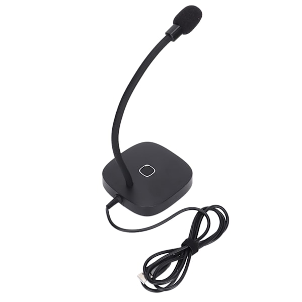 USB-mikrofon Enkel stil Omnidirektionell 360° Justerbar Datorutrustning för Win XP för Win 7 för OS X Svart
