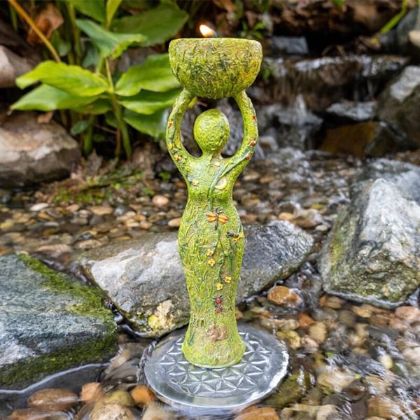 Polyresin T-lys Holder Nurturing Goddess
