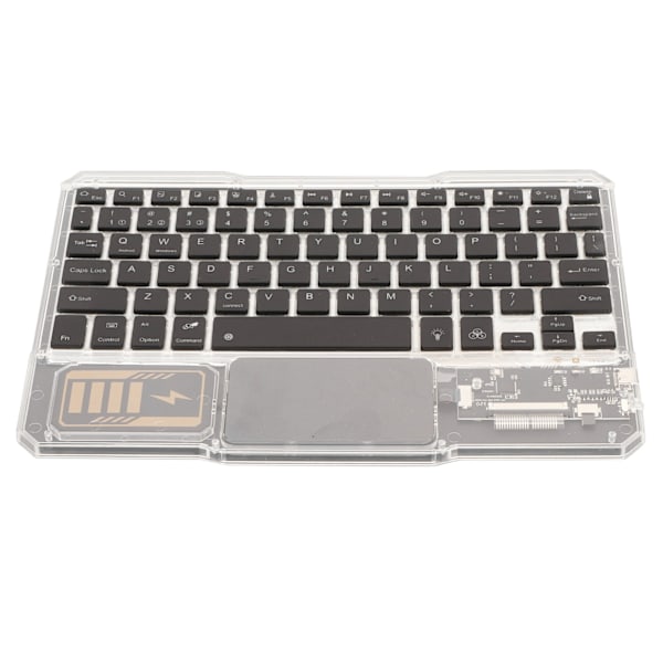 Bluetooth-tastatur Multifunksjon Ultra Slim Gjenladbar Bakgrunnsbelysning RGB-nettbrett-tastatur for IOS for Android