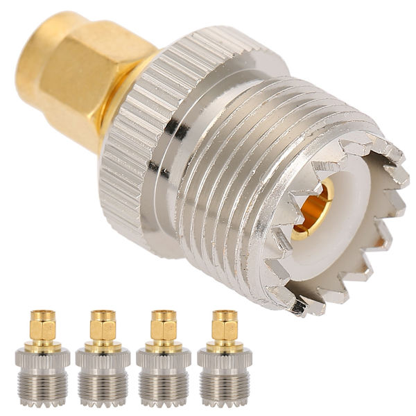 5 stk. SMA han til UHF hun adapter/konverter PL259 SO239 til sikre forbindelser