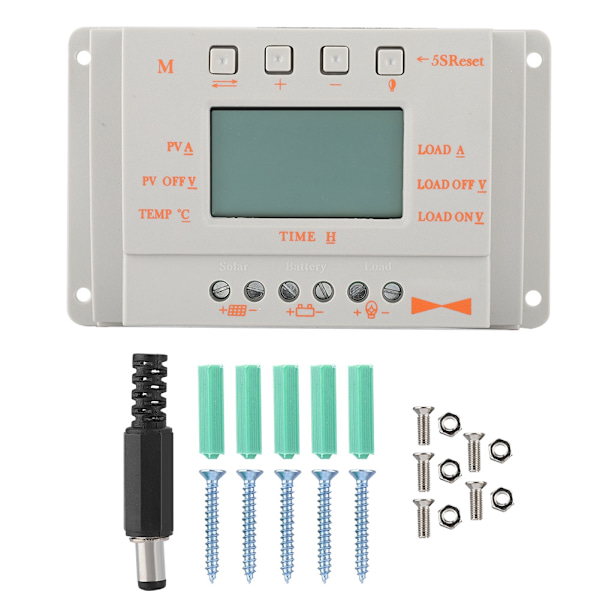 12V intelligent solcellsladdningsregulator MPPT solcellsladdningsregulator med LCD-display (20A)