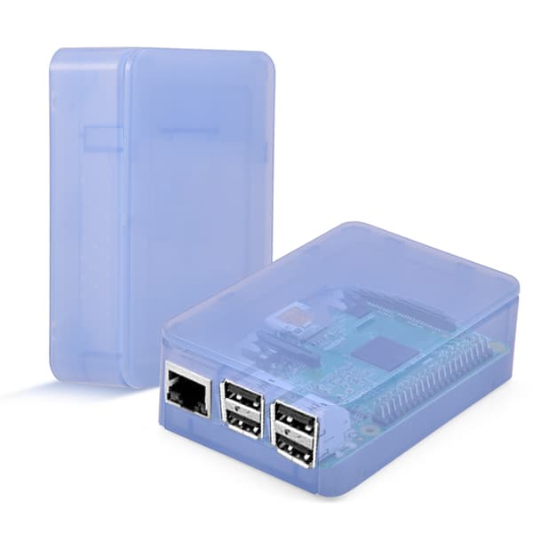 Blå ABS-plastkapsling Beskyttende deksel for Raspberry Pi 3/2/B+