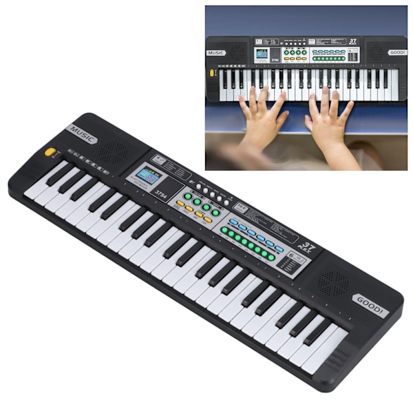 Elektronisk piano for barn - 37 tangenter - Mini bærbar keyboard for nybegynnere å lære musikk