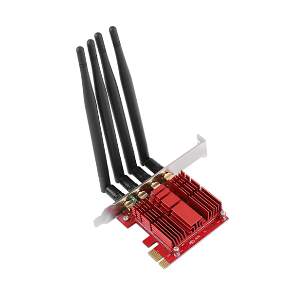 WiFi-adapter PCI-E-netværkskort, 802.11AC Dual Band AC1900 PCI-E-netværksadapter Rød