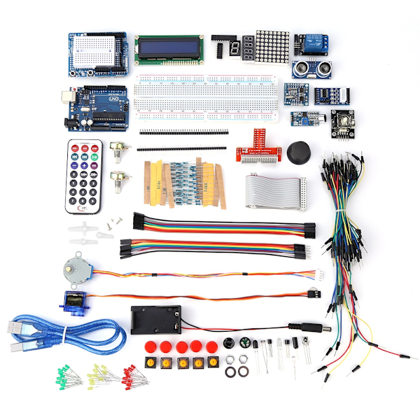 Startpaket för 1602LCD-tangentbord Servomotor LED-relä RTC DIY
