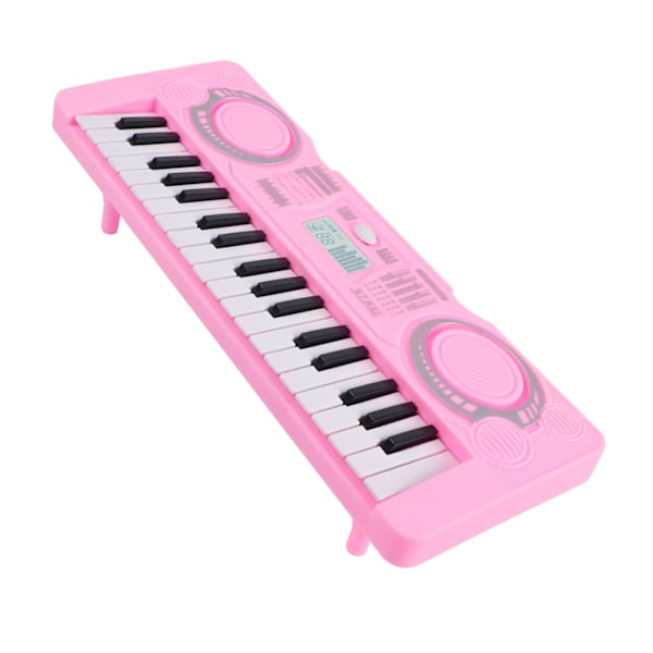 Lasten kosketinpiano 37 kosketinta Kannettava opetusmusiikki-instrumenttilelu Elektroninen digitaalipiano lapsille Pink