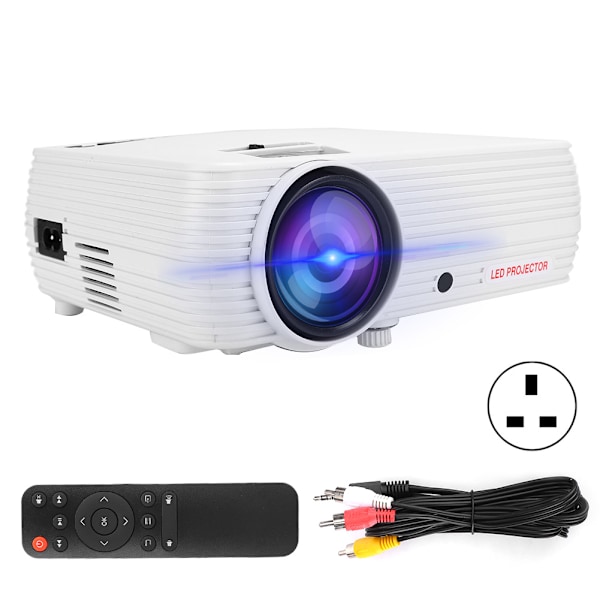 Home Mini LED Projector White Smart HD Portable  Home Theater No Screen TV -240V