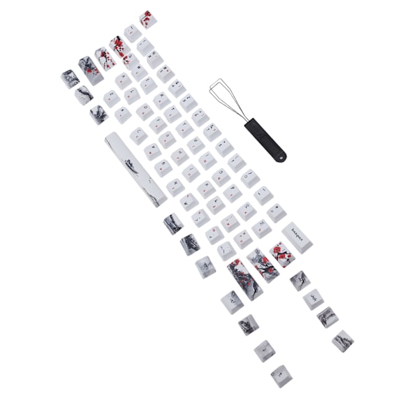 Keycaps PBT 5-sidig sublimering 71 taster tastaturcaps for mekaniske optiske tastaturer (engelsk russisk)