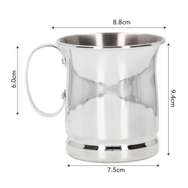 400 ml rostfritt stål cocktailmugg rostskydd bartillbehör för hemmakontor skola bar Classic Silver