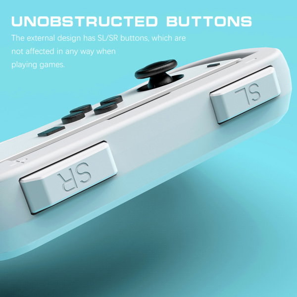 Grep kompatibel med Nintendo Switch for Joy Con & OLED-modell for Joycon, slitesterkt håndtaksett kompatibelt med Joy Cons-kontrollere, 2-pakning