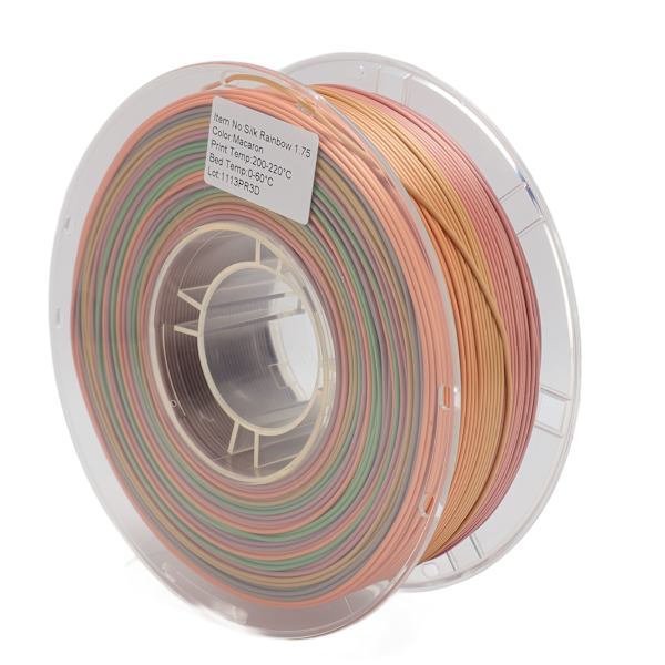 3D Silke PLA Filament 1,75 mm Multicolor 2,2 lbs Matte Gradient Farver 3D Print Filament til FDM 3D Printere