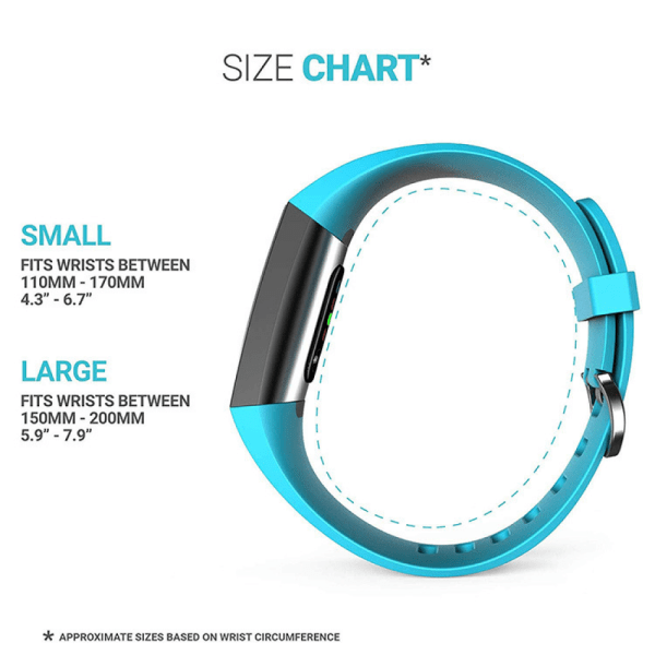 Fitbit charge 4 / Fitbit charge 3 / charge 3 se:lle sopiva rannekoru, älykellohihna（Rock cyan-L）