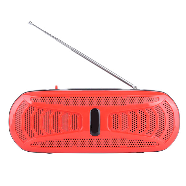 Bluetooth-högtalare för utomhussporter med ficklampa och solladdningsfunktion, röd
