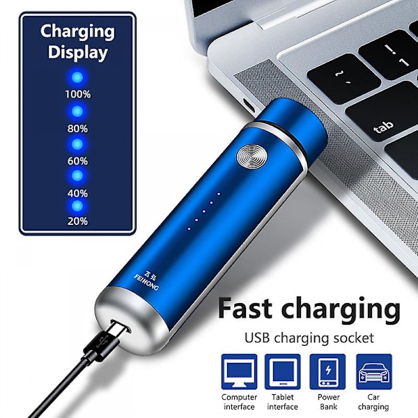 Mini sähköparranajokone Miesten kannettava parranajokone Usb-lataus Kasvojen koko vartalon parranajokone