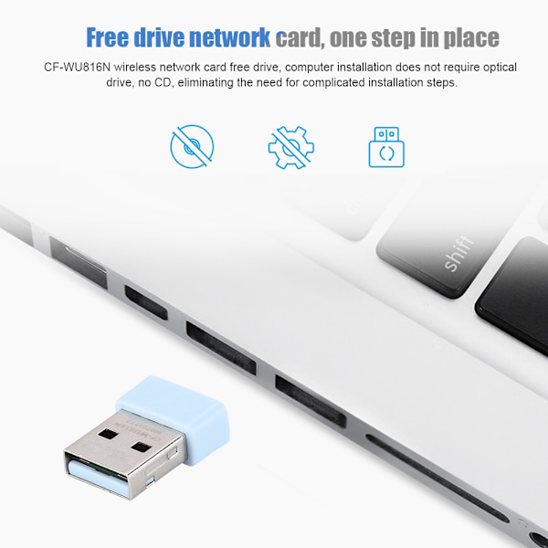 COMFAST 2.4G 150Mbps Langaton USB-työpöydän USB-verkkokortti WIFI-lähetin-vastaanotinsovitin