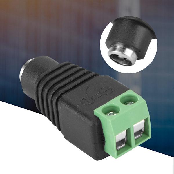 5 stk. DC005 5,5*2,1 strømstikadapter-stik, hunstik, ingen lodning påkrævet