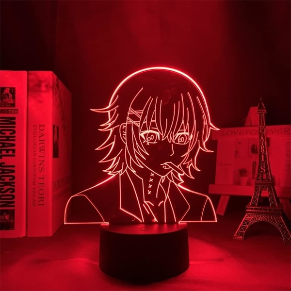 Anime LED-lampa Juuzou Suzuya Figur 3D Nattlampa för Barnrumsdekoration USB/Batteridriven RGB 16 Färgförändringar Nattlampa Pojke Flickor Födelsedagspresenter