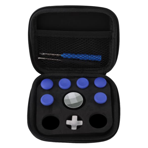 14PCS/Set Håndtak Knapper Erstatningssett Kontroller Nøkkel for XBOX ONE ELITE/ PS4 / Switch(Blå)