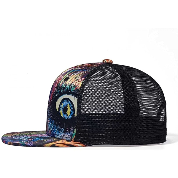 AVEKI Mesh Trucker -lippikset, ulkoilun Snapback Dad Hat, Hip Hop miesten ja naisten säädettävät baseball-lippikset