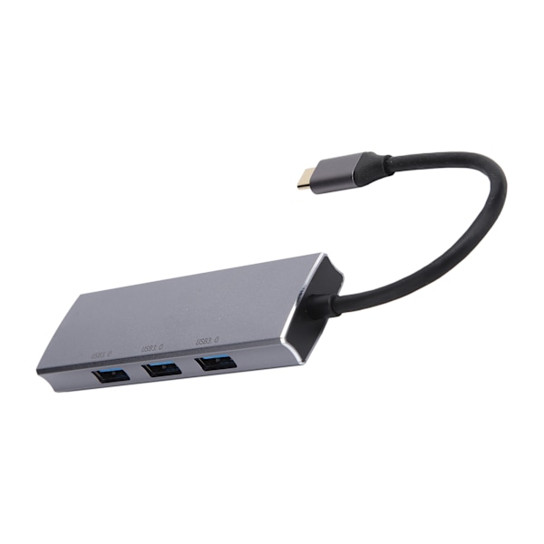 Hubb USB 3.0 4-portars typ C multipeladapter med 4K-utgång 4 i 1 bärbar universell splitter