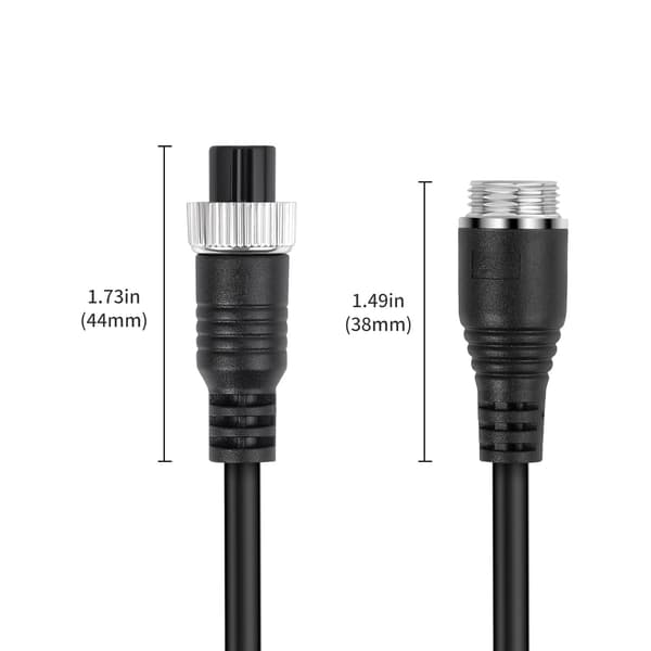 M12 4-bens han til hun flystik videokabel til bakkamera - 10 meter