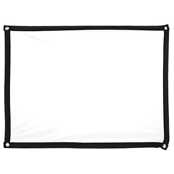4:3 Tykk 100% Polyester Bærbar Foldbar Hvit Myk Projektor Skjerm Gardin 72-Tommers