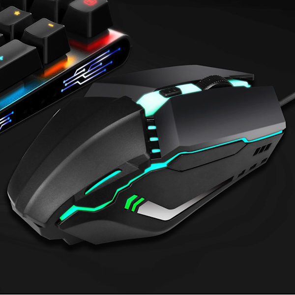 HXSJ S200 Gaming Mus 4-knaps kablet lysende farverig ergonomisk til XP / Vista / OS X