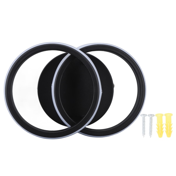 Dual Ring Loftslampe Hvid 6000K High Transmittance Shade Moderne LED Loftslampe til Stue 85‑265V
