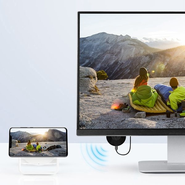 WiFi HD HDMI TV-dongelin vastaanotin, yhteensopiva Airplay Miracastin kanssa IOS:lle ja Androidille