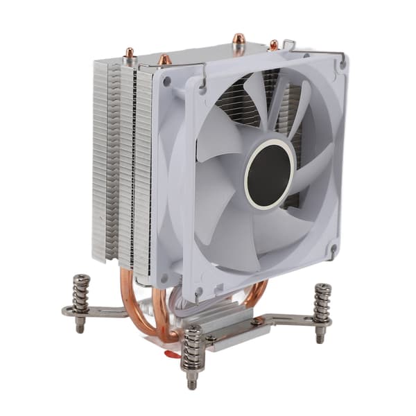 9CM CPU-køler 2 kobbervarmerør Farverige lyseffekter DIY Installer computer CPU-køleventilatorer til bundkort