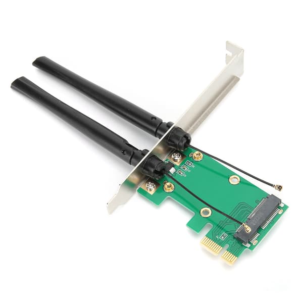 Mini PCIE til PCIE Adapterkort Trådløs Wifi Desktop Computer Netværkskonverter (2DB Antenne)