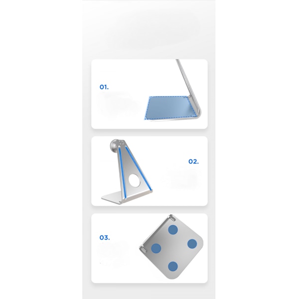 Magnetisk Tablet Stand med 360° Justerbar Roterende Rotation Flydende Tablet Holder til Skrivebord, Aluminium Magnetisk