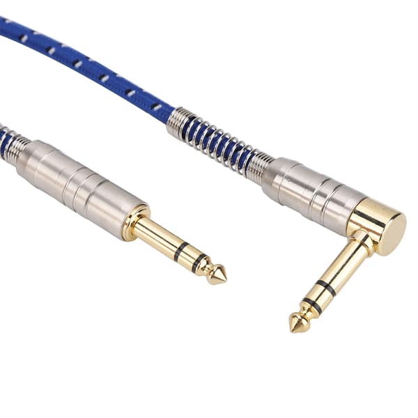 6,35 mm hann til hann rett hode til albuehode stereo lydkabel pluggadapterkabel (1,8 m)