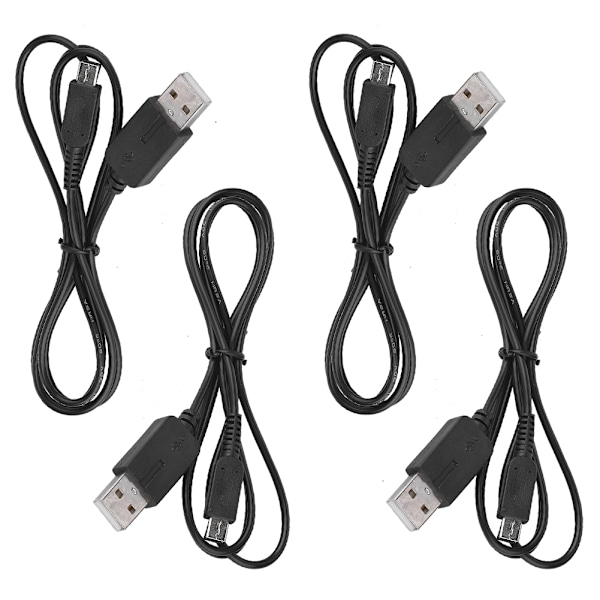 4 stk. USB-strømkabeladapter USB-lader ladekabel for 3DS/NDSI/NEW/2DS