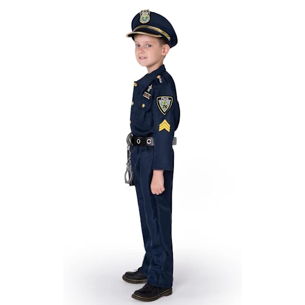 Poliskostym för barn, polisdräkt för pojkar, Halloween Cosplay-fest M