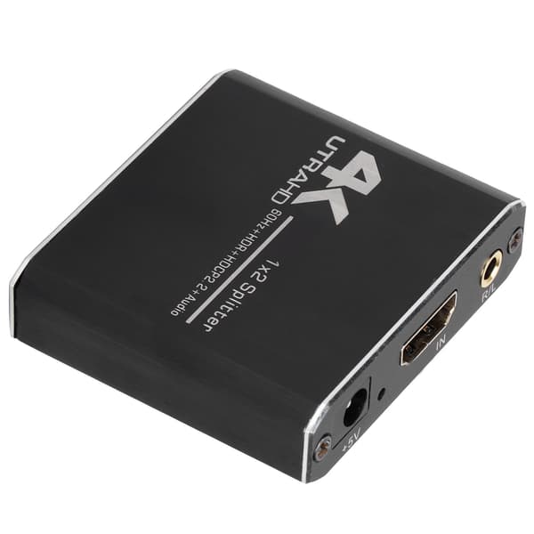 HD Multimedia Interface 2.0 Splitter 1 ind 2 ud 4K 60Hz Kabel Splitter til dobbelte skærme