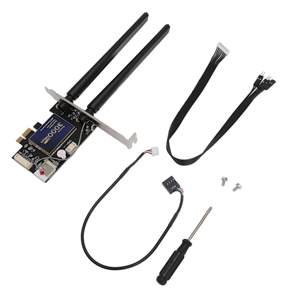 AX3000 WiFi 6 PCIe -kortti 2,4 GHz 5,8 GHz Bluetooth 5.2 OFDMA MU MIMO -tuki Älykäs sovelluksen etäohjaus PCIE langaton verkkokortti