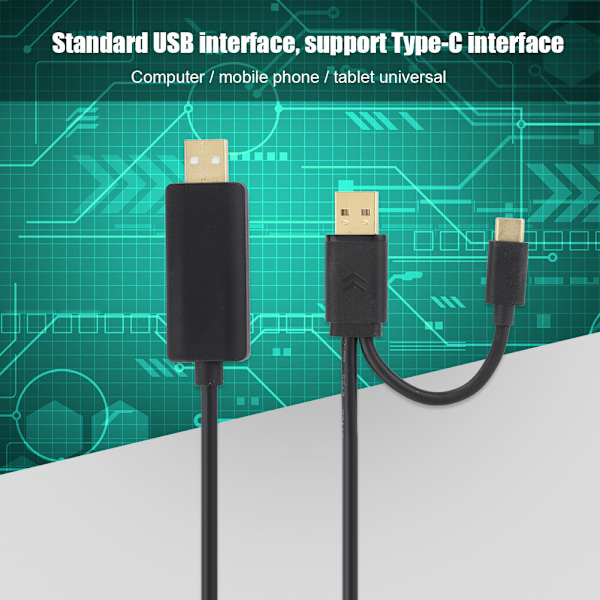 Nopea USB-kopiointilinja, uros-uros-datansiirtokaapeli, ilmainen asema