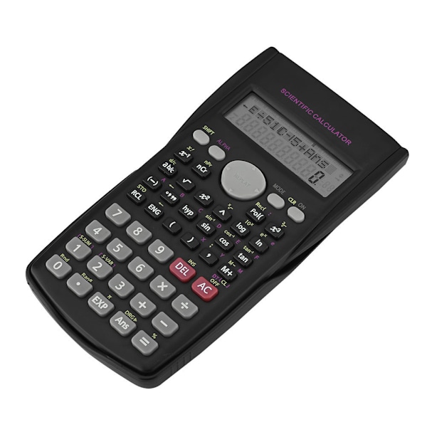 Student Handheld Vetenskaplig Funktionsräknare Bärbar Multifunktionsräknare LED-display