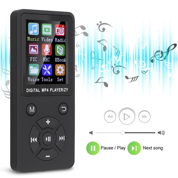 T1 Musik MP3-afspiller Bluetooth-understøttelse 32G hukommelse EightDiagram Tactics-knapper Sort