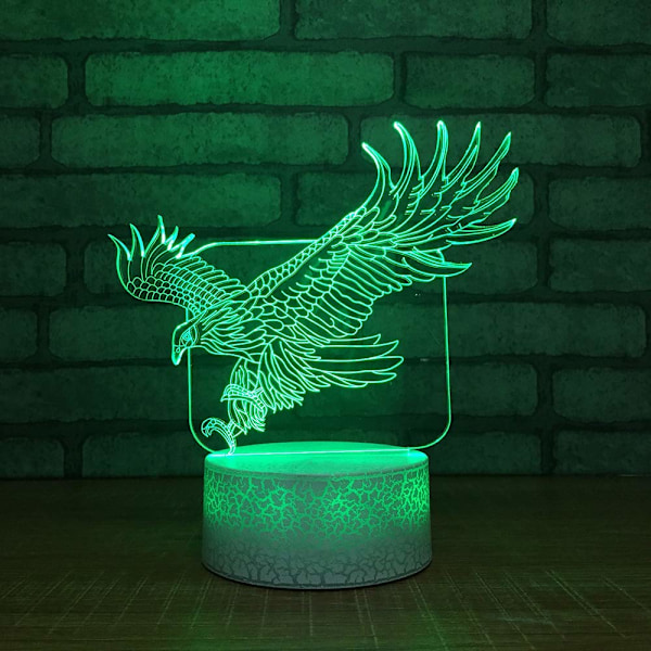 3D LED Skrivbordslampa Nattlampa RC Fjärrkontroll 7 Färgbyte Touch Art Hem Barn Sovrum Sovdekor Semester (Superhjälte)