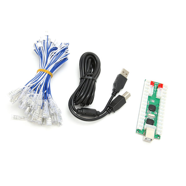 Arcade Controller Encoder Board Zoro Delay Encoder PCB Board Kit med USB-kabel och kablar för Raspberry Pi