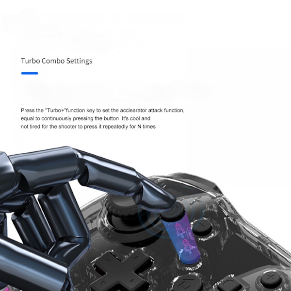 Switch Controller, Switch Pro Controller (til Switch/switch Lite/switch Oled), Rgb Tone Light Switch Controller Pro (med Joystick)