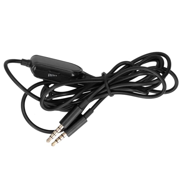 Headset Audiokabel Gaming Hörlurar Kabel med Volymkontrollerad Mikrofon för Logitech