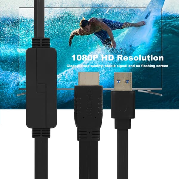 CableDeconn 2m/2.2yd USB3.0 til HDMI konverteringskabel 1080P for Windows/IOS projektor